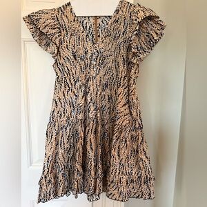 HUNTER BELL Mini Dress in Cream and Black